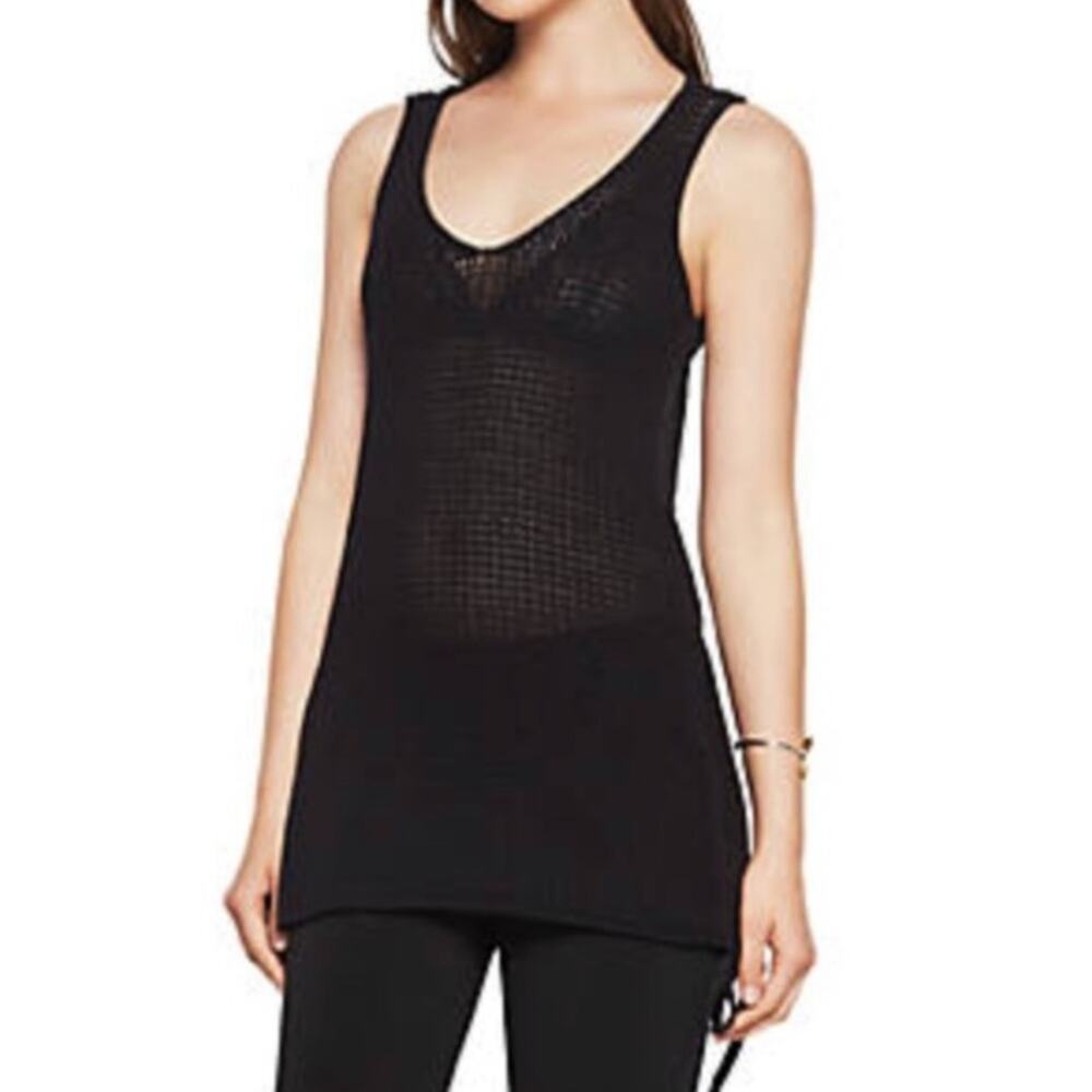 NWT BCBGeneration Black‎ Knit Sleeveless Tunic Top Swim Cover-up Small